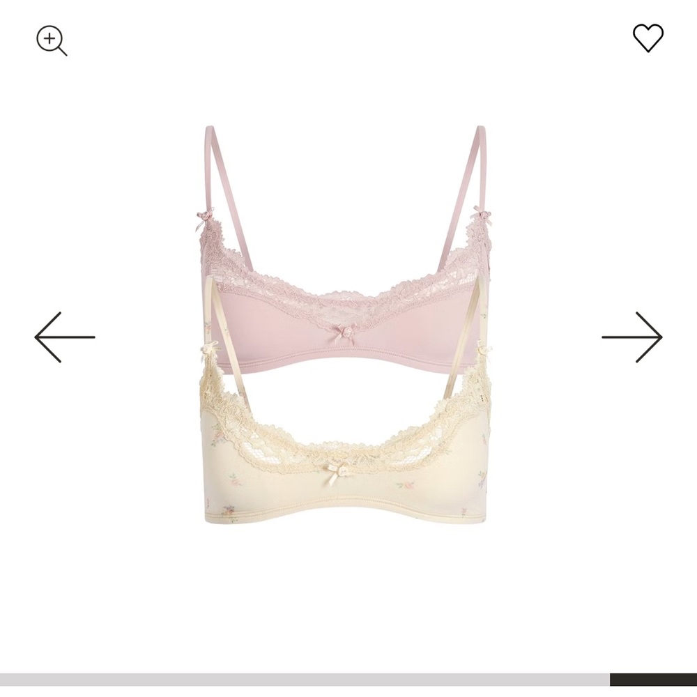 NWT Skims fits everybody lace scoop bralette 2 pack